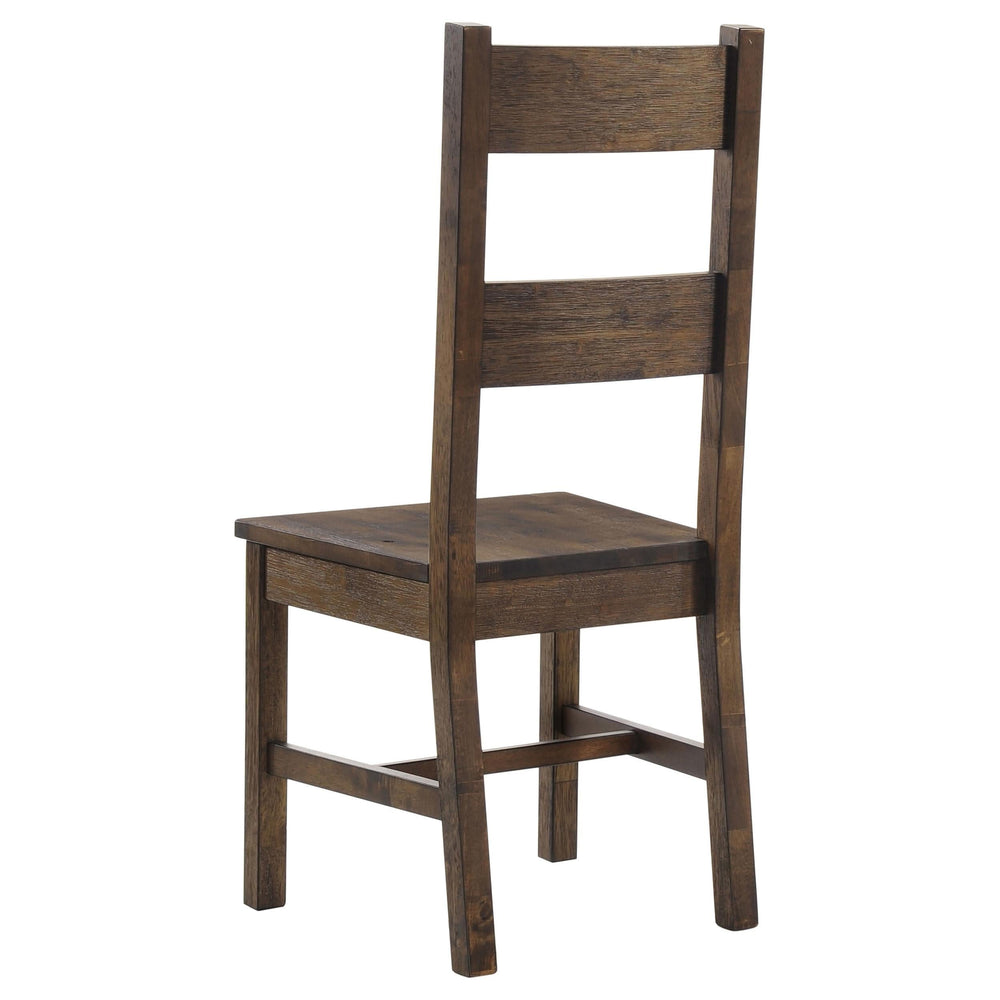 Juego de comedor rectangular Coleman de 7 piezas, marrón dorado rústico