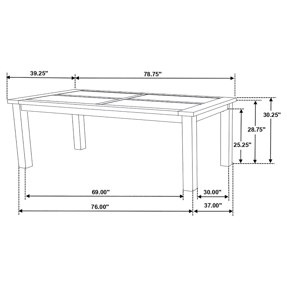 Juego de comedor rectangular Coleman de 7 piezas, marrón dorado rústico