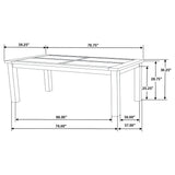 Juego de comedor rectangular Coleman de 7 piezas, marrón dorado rústico