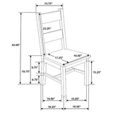 Juego de comedor rectangular Coleman de 7 piezas, marrón dorado rústico