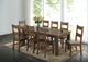 Juego de comedor rectangular Coleman de 9 piezas, marrón dorado rústico