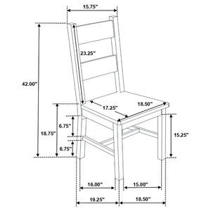 Juego de comedor rectangular Coleman de 9 piezas, marrón dorado rústico