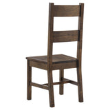 Silla auxiliar de comedor Coleman rústica marrón dorado (juego de 2)