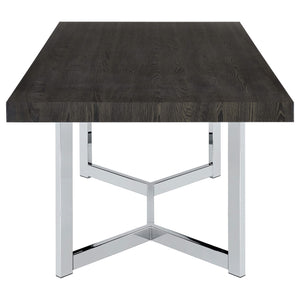 Mesa de comedor Benson de madera compuesta de 72 pulgadas, roble oscuro