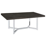 Mesa de comedor Benson de madera compuesta de 72 pulgadas, roble oscuro