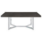 Mesa de comedor Benson de madera compuesta de 72 pulgadas, roble oscuro