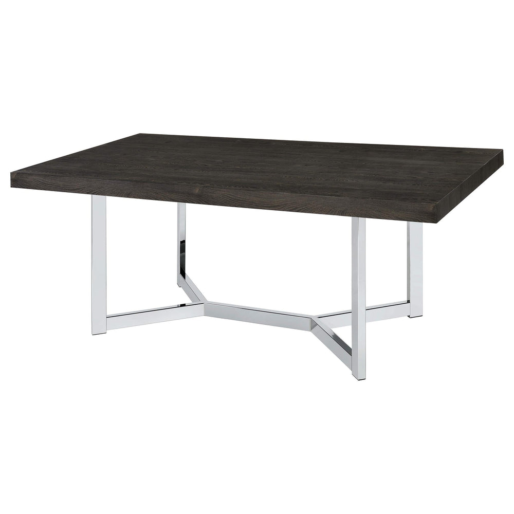 Mesa de comedor Benson de madera compuesta de 72 pulgadas, roble oscuro
