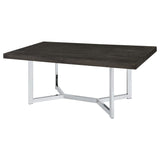 Mesa de comedor Benson de madera compuesta de 72 pulgadas, roble oscuro