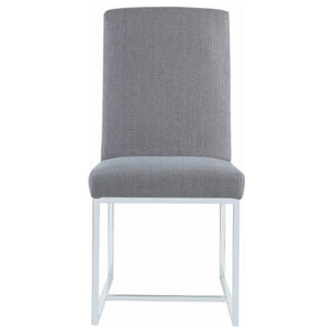 Silla de comedor tapizada Mackinnon gris (juego de 2)