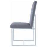 Silla de comedor tapizada Mackinnon gris (juego de 2)