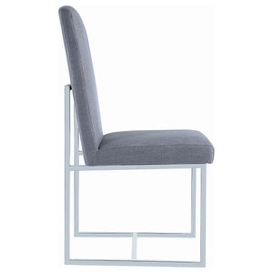 Silla de comedor tapizada Mackinnon gris (juego de 2)