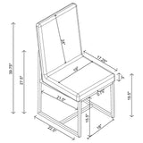 Silla de comedor tapizada Mackinnon gris (juego de 2)