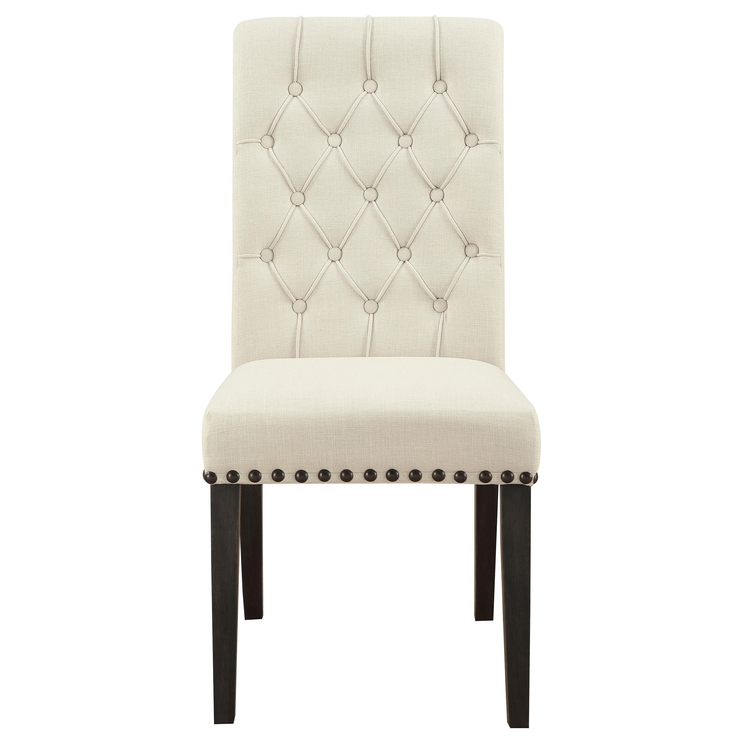 Alana Fabric Upholstered Dining Side Chair Beige (Set of 2)