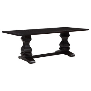 Juego de mesa de comedor rectangular Parkins de 5 piezas, color espresso rústico
