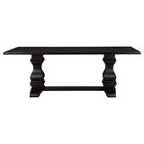 Juego de mesa de comedor rectangular Parkins de 5 piezas, color espresso rústico