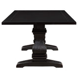 Juego de mesa de comedor rectangular Parkins de 5 piezas, color espresso rústico