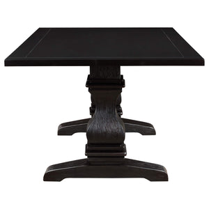 Juego de mesa de comedor rectangular Parkins de 5 piezas, color espresso rústico