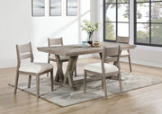 Cornelia 5-piece Rectangular Dining Table Set Coastal Grey
