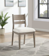 Silla de comedor de madera Cornelia, color gris costero (juego de 2)