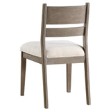 Silla de comedor de madera Cornelia, color gris costero (juego de 2)