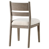 Silla de comedor de madera Cornelia, color gris costero (juego de 2)