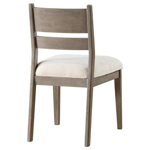 Silla de comedor de madera Cornelia, color gris costero (juego de 2)