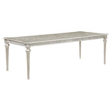Juego de comedor Evangeline de 9 piezas con hojas extensibles en roble plateado