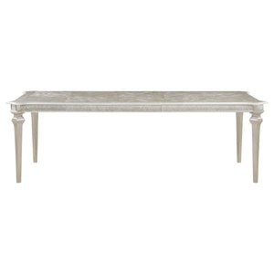 Juego de comedor Evangeline de 9 piezas con hojas extensibles en roble plateado