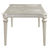 Juego de comedor Evangeline de 9 piezas con hojas extensibles en roble plateado