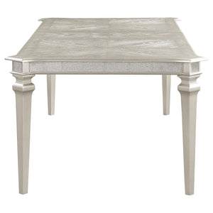 Juego de comedor Evangeline de 9 piezas con hojas extensibles en roble plateado
