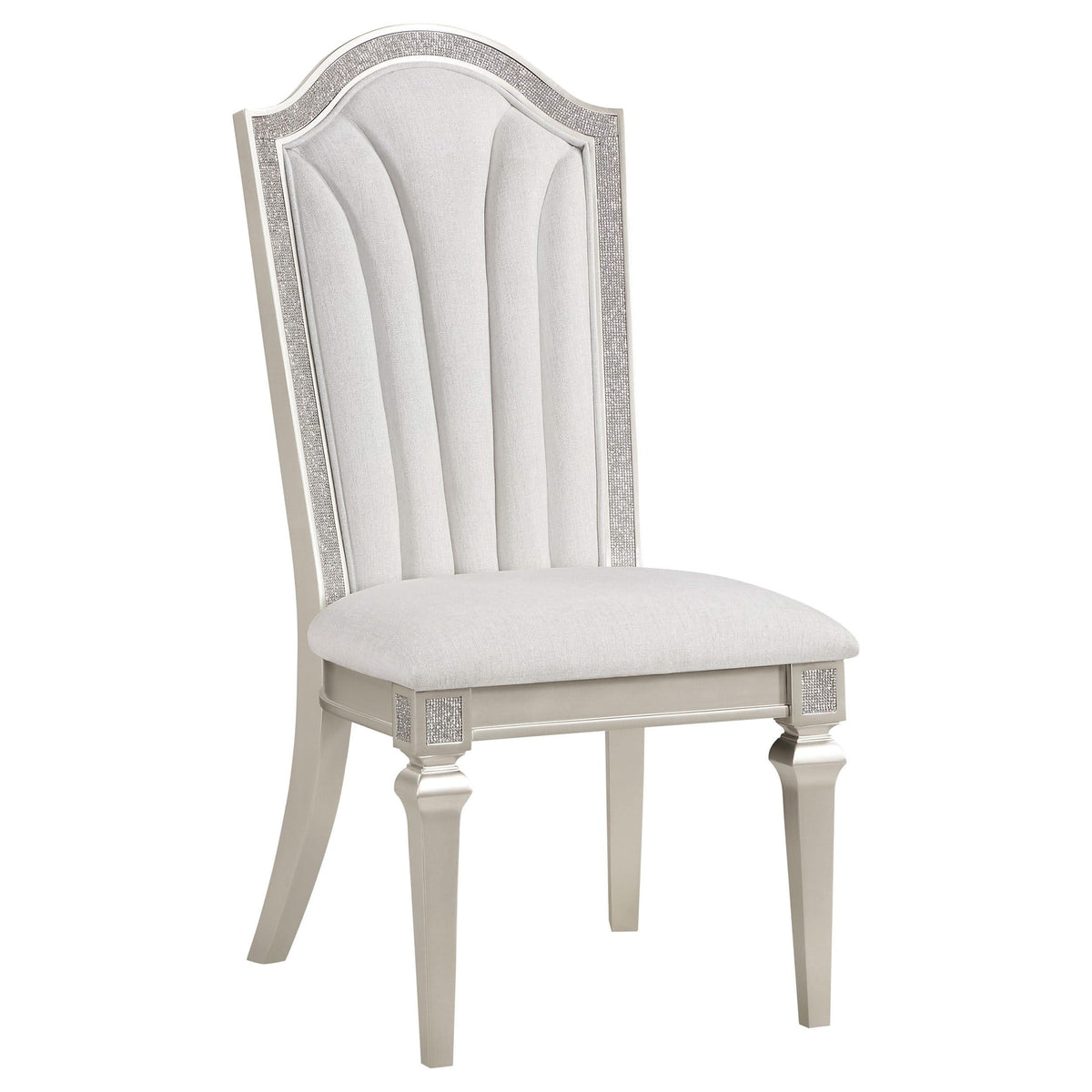 Juego de comedor Evangeline de 9 piezas con hojas extensibles en roble plateado