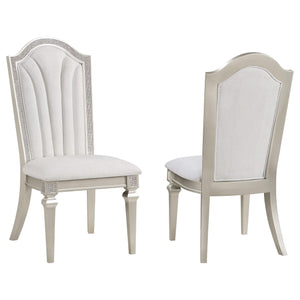 Silla de comedor Evangeline Wood de roble plateado (juego de 2)