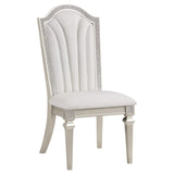 Silla de comedor Evangeline Wood de roble plateado (juego de 2)