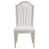 Silla de comedor Evangeline Wood de roble plateado (juego de 2)