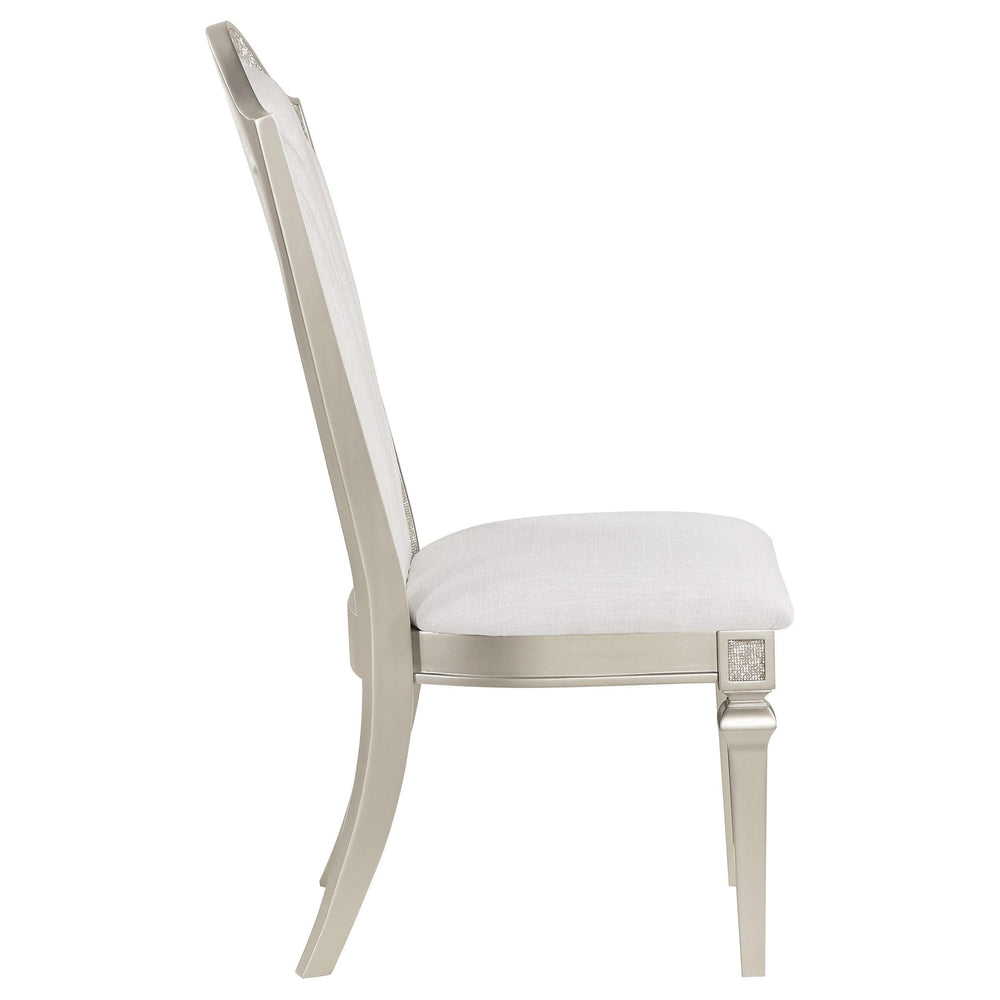 Silla de comedor Evangeline Wood de roble plateado (juego de 2)
