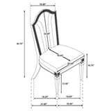 Silla de comedor Evangeline Wood de roble plateado (juego de 2)