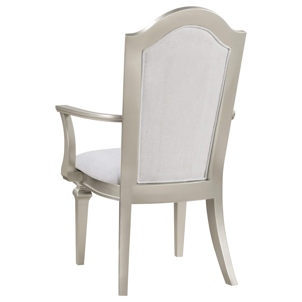 Silla de comedor Evangeline Wood con brazos en roble plateado (juego de 2)