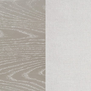Silla de comedor Evangeline Wood con brazos en roble plateado (juego de 2)
