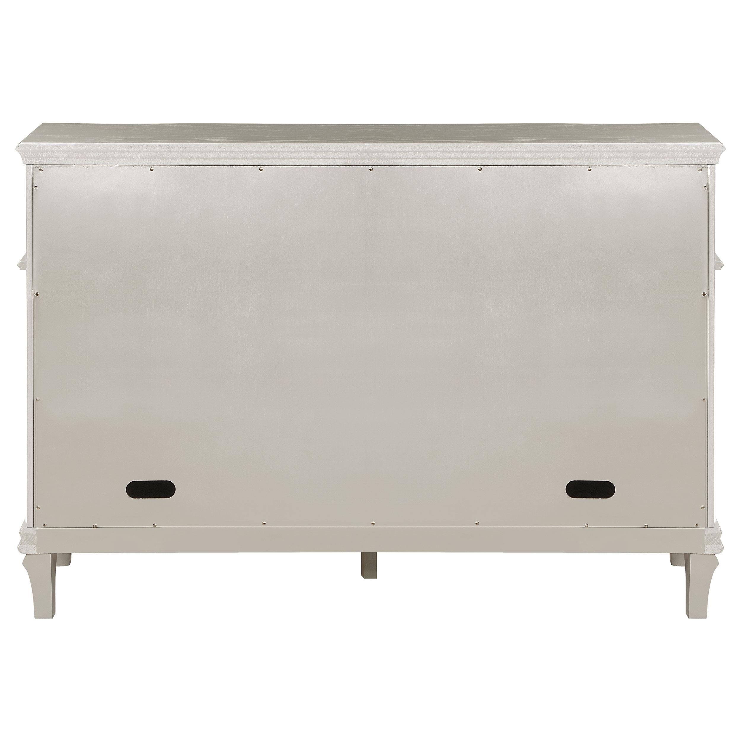 Evangeline 4-drawer Sideboard Buffet Cabinet Silver Oak