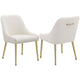 Silla de comedor tapizada Mayette color marfil (juego de 2)
