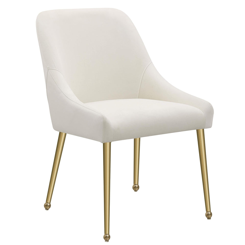 Silla de comedor tapizada Mayette color marfil (juego de 2)
