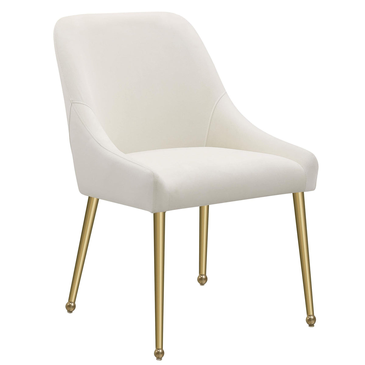 Silla de comedor tapizada Mayette color marfil (juego de 2)