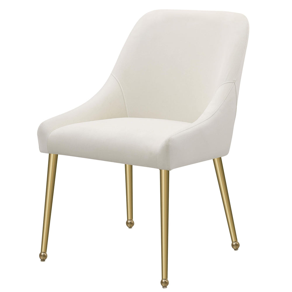 Silla de comedor tapizada Mayette color marfil (juego de 2)