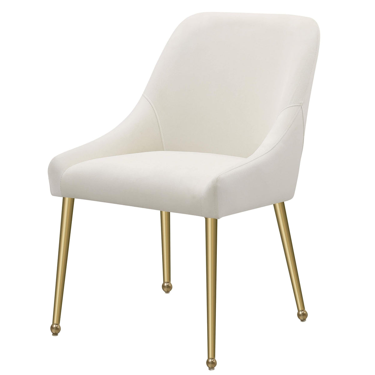 Silla de comedor tapizada Mayette color marfil (juego de 2)