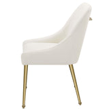 Silla de comedor tapizada Mayette color marfil (juego de 2)