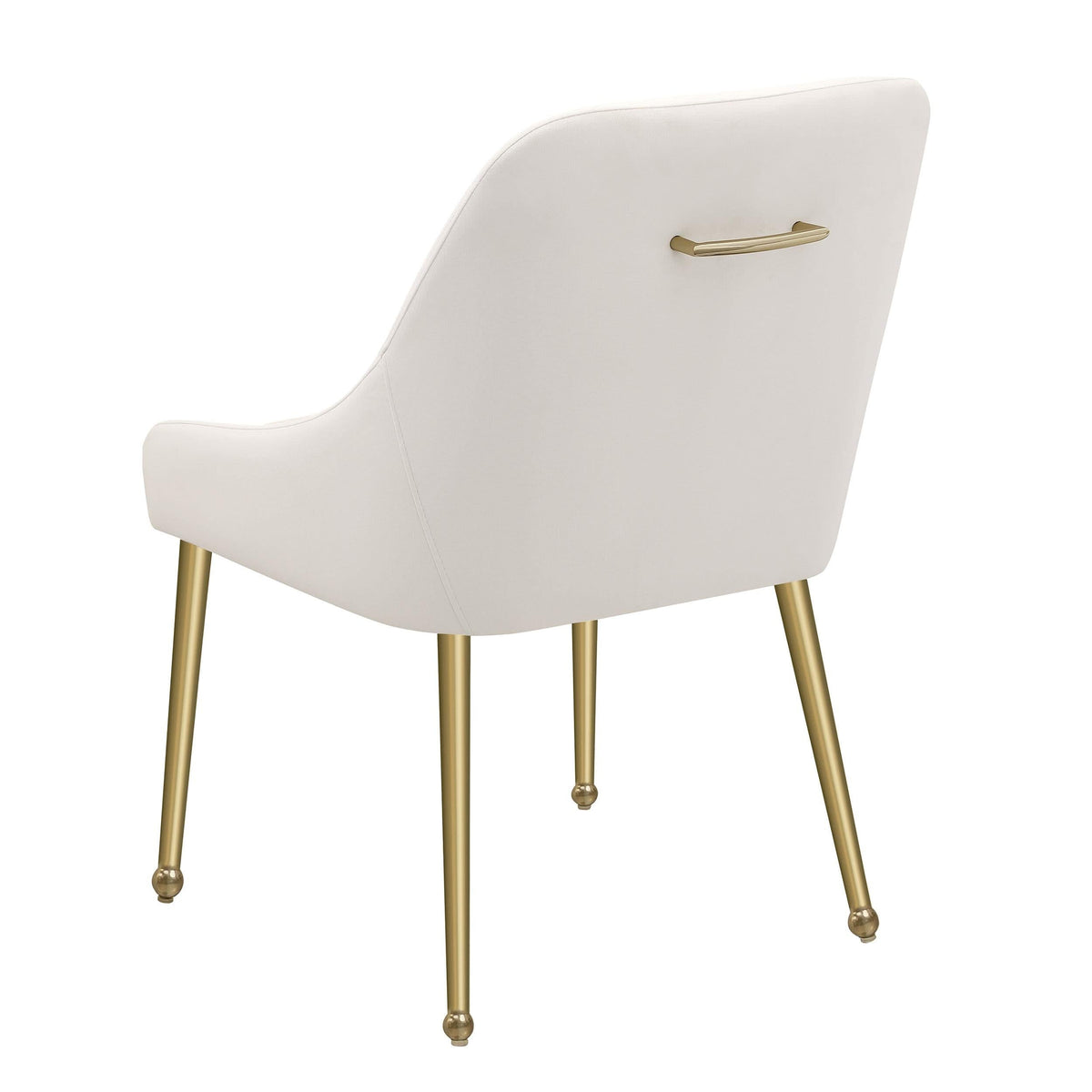 Silla de comedor tapizada Mayette color marfil (juego de 2)
