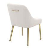 Silla de comedor tapizada Mayette color marfil (juego de 2)