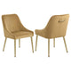 Silla de comedor tapizada Mayette color coñac (juego de 2)