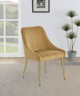 Silla de comedor tapizada Mayette color coñac (juego de 2)