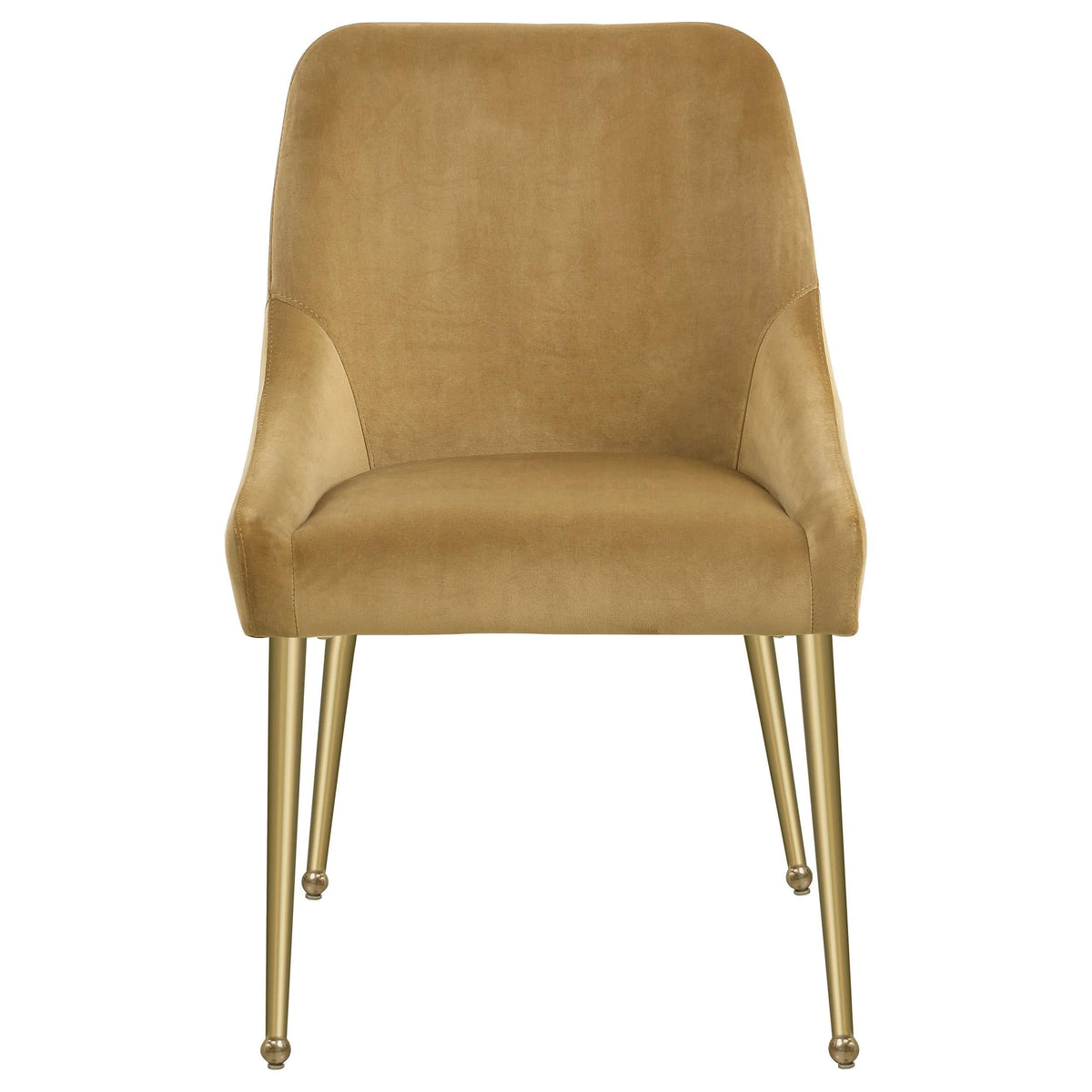 Silla de comedor tapizada Mayette color coñac (juego de 2)